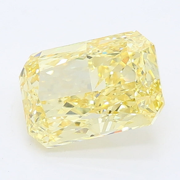 1.38 carat fancy intense yellow radiant lab grown diamond VVS2 clarity
