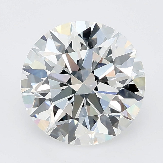 2.05 carat round lab grown diamond E color VVS2 clarity