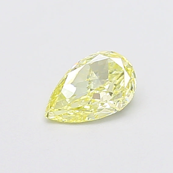 0.51 carat fancy yellow pear lab grown diamond VS1 clarity