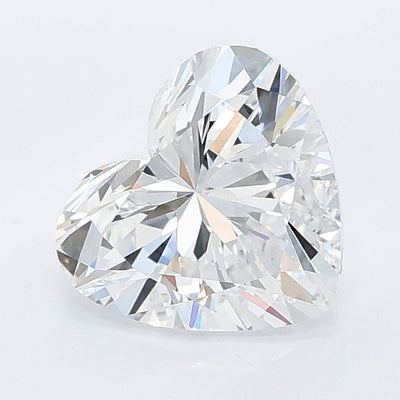 1.45 carat heart lab grown diamond D color VS1 clarity