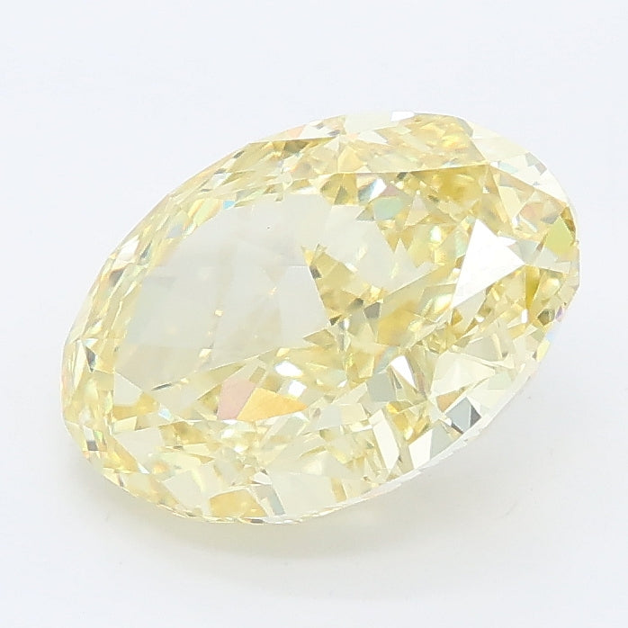 2.81 carat fancy intense yellow oval lab grown diamond VS1 clarity