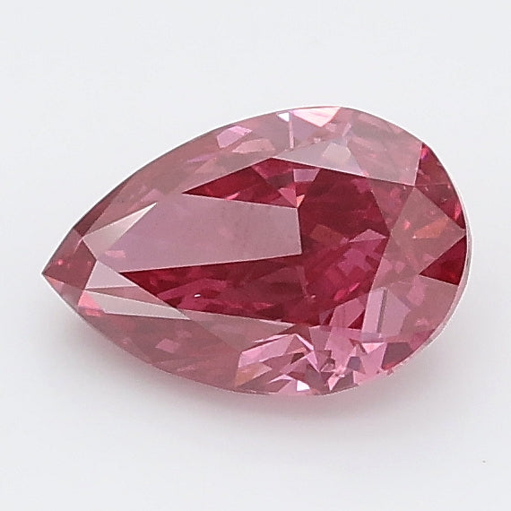 1.02 carat fancy vivid pink pear lab grown diamond VS2 clarity