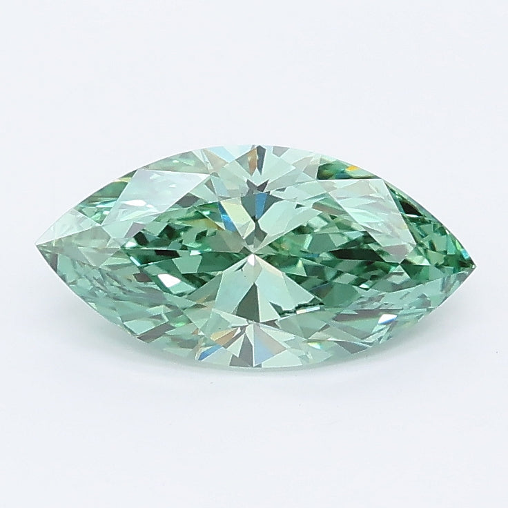 1.00 carat fancy vivid green marquise lab grown diamond VS1 clarity