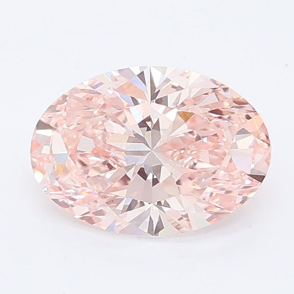 1.06 carat fancy vivid pink oval lab grown diamond VVS2 clarity