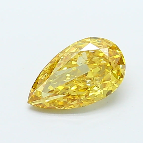 1.52 carat fancy intense yellow pear lab grown diamond VS1 clarity