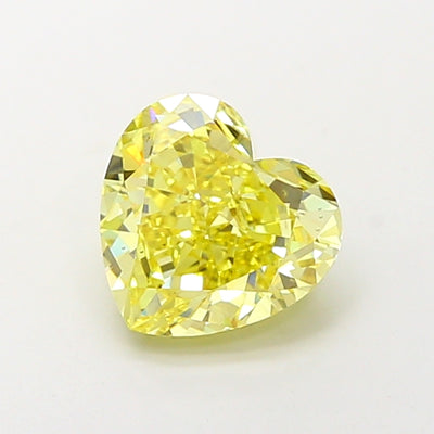 3.03 carat fancy intense yellow heart lab grown diamond VS2 clarity