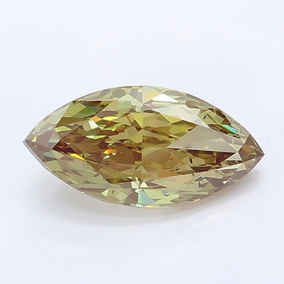 1.00 carat fancy intense green marquise lab grown diamond SI1 clarity