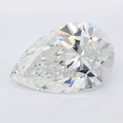 8.04 carat pear lab grown diamond F color VVS2 clarity