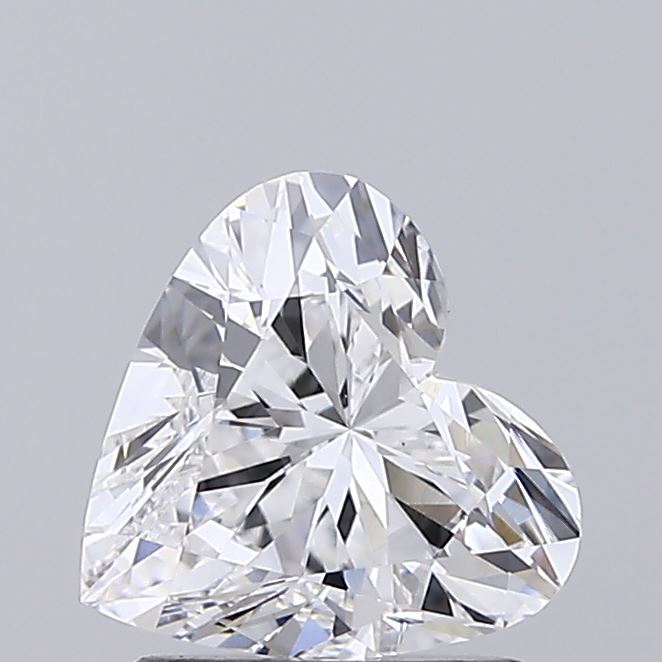 1.50 carat heart lab grown diamond D color VS1 clarity