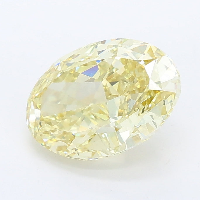 2.19 carat fancy intense yellow oval lab grown diamond VVS2 clarity