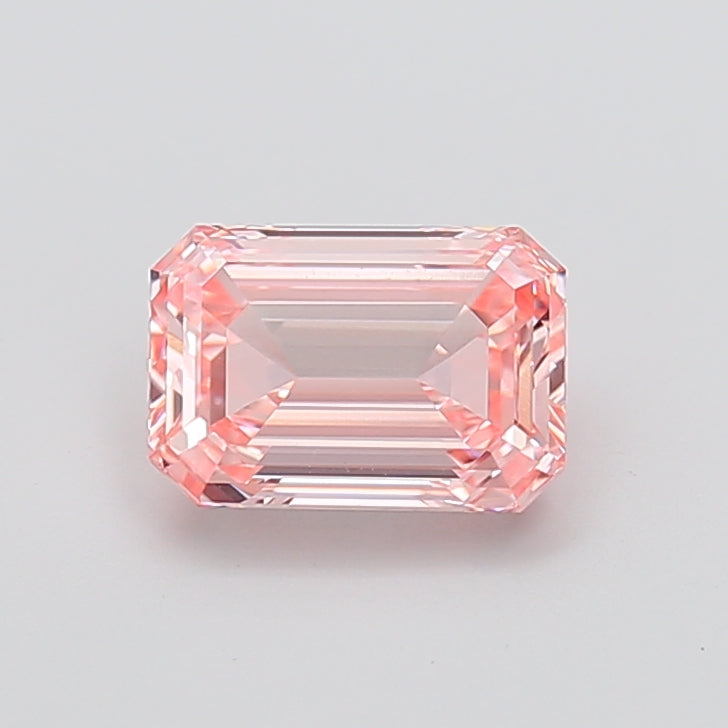 2.04 carat fancy intense pink emerald lab grown diamond VVS2 clarity
