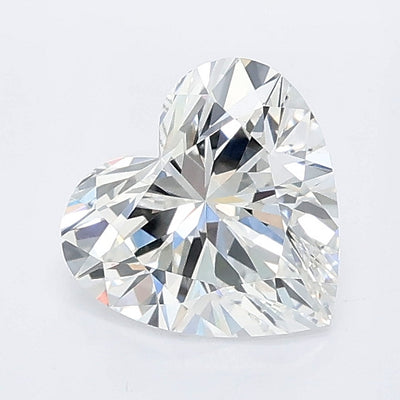 1.09 carat heart lab grown diamond F color VS1 clarity