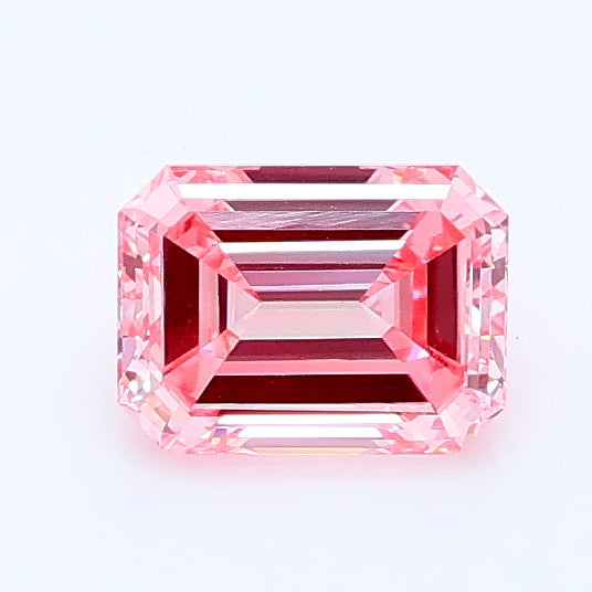 0.58 carat fancy intense pink emerald lab grown diamond VS1 clarity