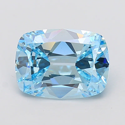 4.00 carat fancy vivid blue old mine cushion lab grown diamond VS1 clarity