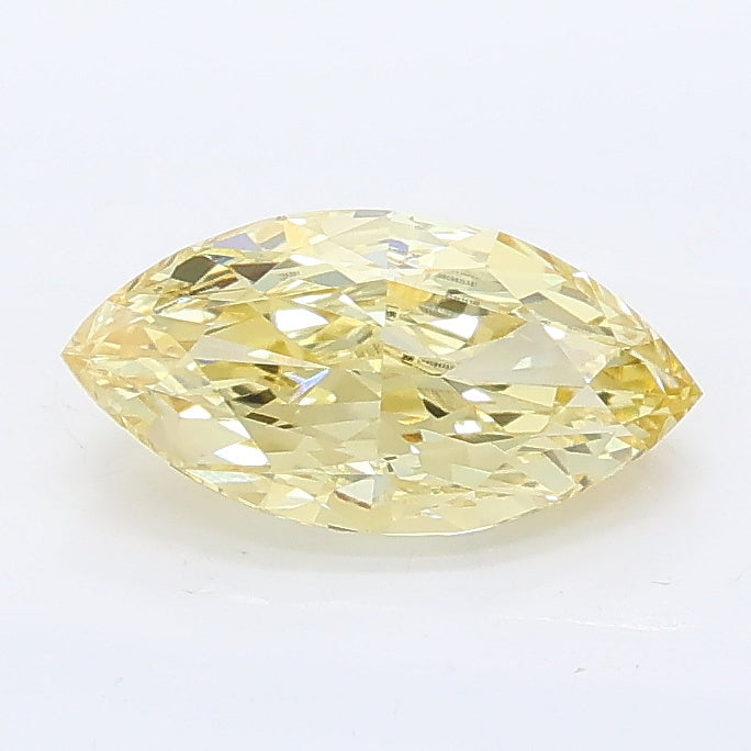 1.01 carat fancy yellow marquise lab grown diamond VVS2 clarity