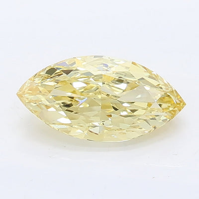 1.01 carat fancy yellow marquise lab grown diamond VVS2 clarity