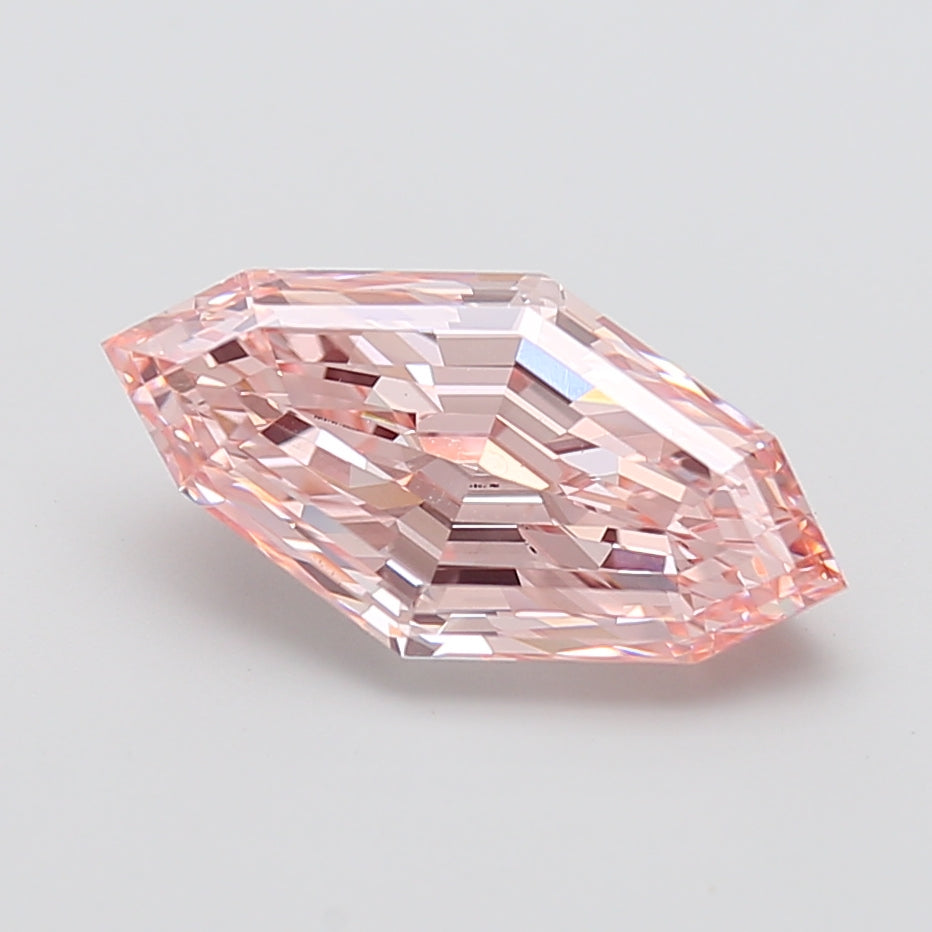 5.01 carat fancy intense pink marquise lab grown diamond VVS2 clarity