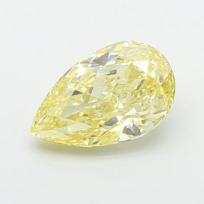 1.55 carat fancy yellow pear lab grown diamond VS1 clarity