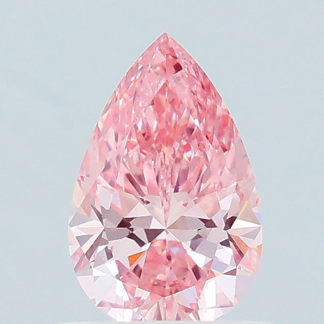 0.59 carat pink pear lab grown diamond VS1 clarity