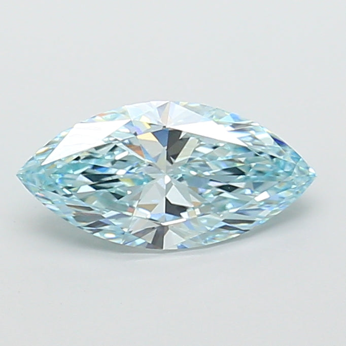 2.00 carat fancy intense blue green marquise lab grown diamond VVS2 clarity