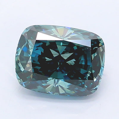 1.28 carat fancy deep blue cushion lab grown diamond VS2 clarity