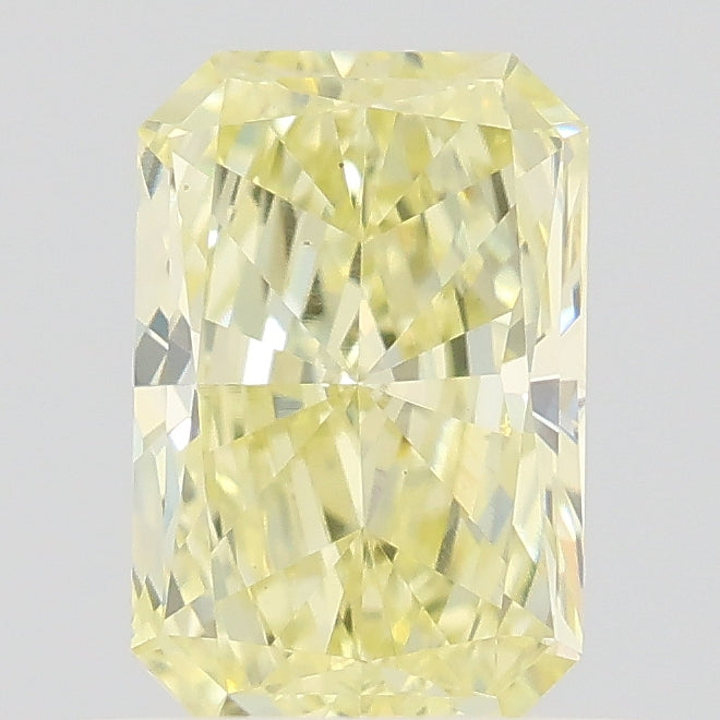 0.66 carat fancy intense yellow radiant lab grown diamond VS1 clarity