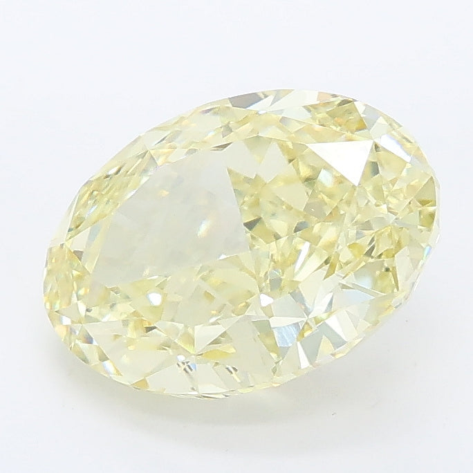 2.76 carat fancy intense yellow oval lab grown diamond VVS2 clarity