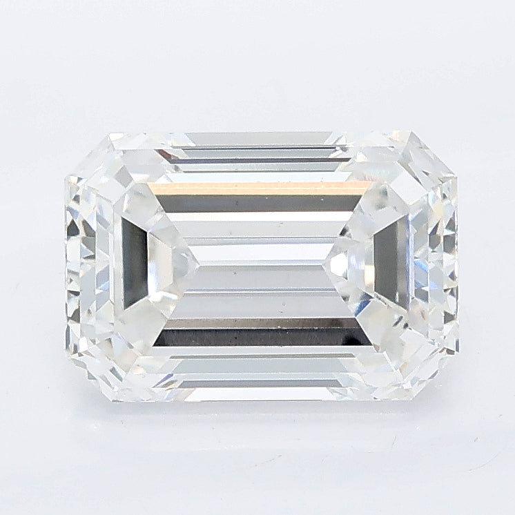 2.52 carat emerald lab grown diamond E color VS1 clarity