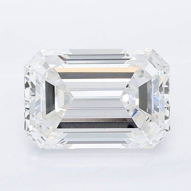 2.52 carat emerald lab grown diamond E color VS1 clarity