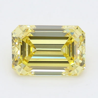 1.88 carat fancy intense yellow emerald lab grown diamond VS1 clarity