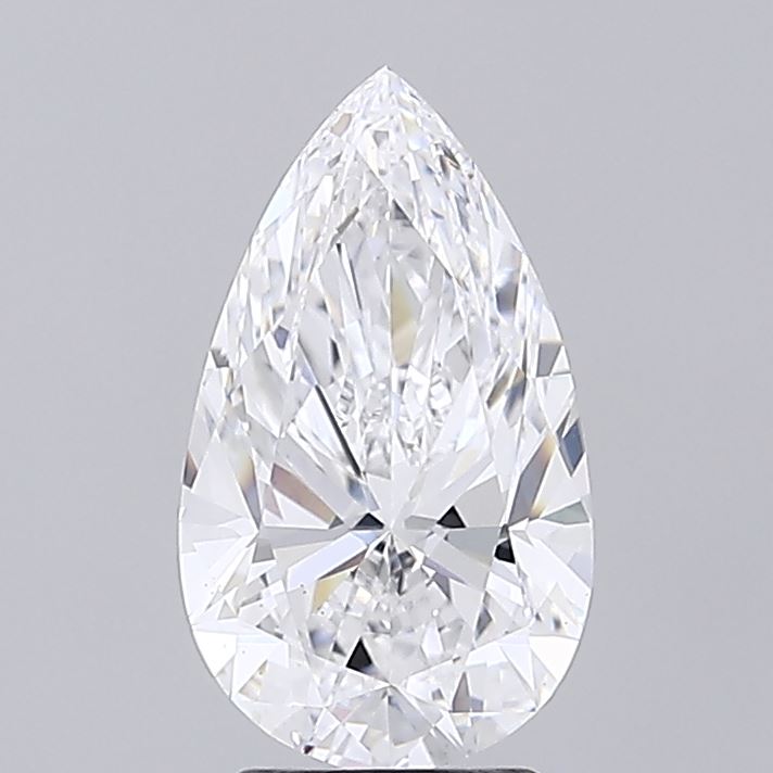 3.02 carat pear lab grown diamond D color VS1 clarity