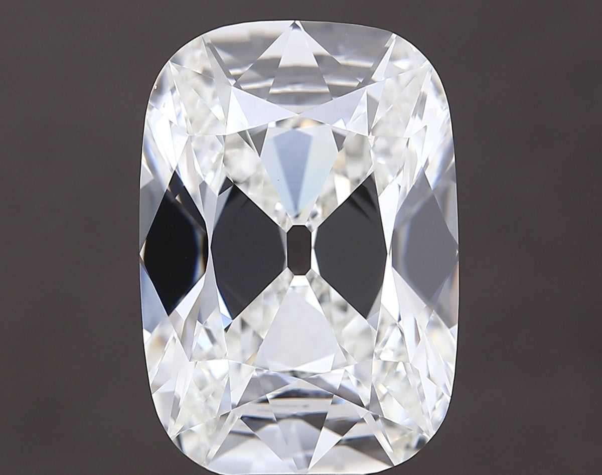 12.02 carat old mine cushion lab grown diamond H color VVS2 clarity