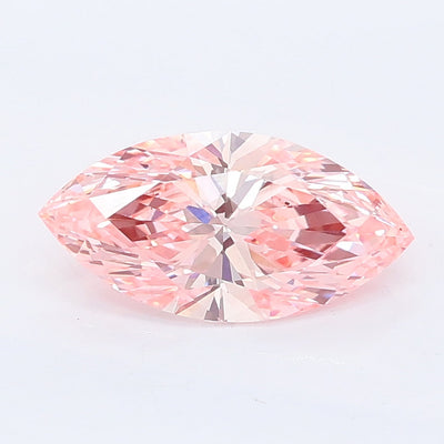 0.99 carat fancy vivid pink marquise lab grown diamond VS1 clarity