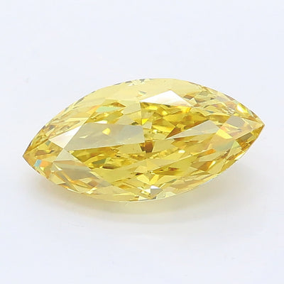 1.65 carat fancy intense yellow marquise lab grown diamond VS2 clarity