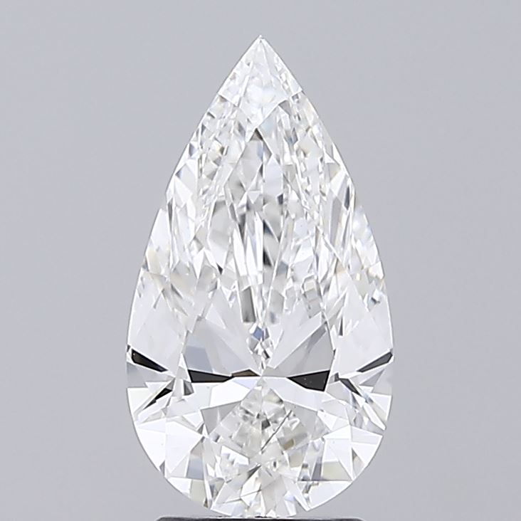 2.50 carat pear lab grown diamond E color VS2 clarity