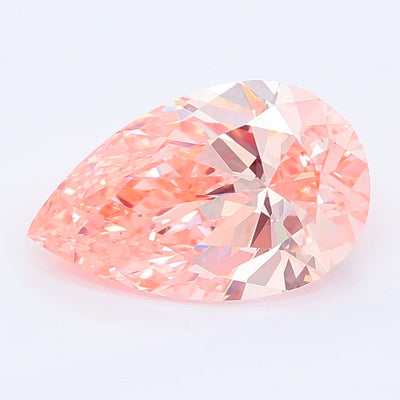 2.00 carat fancy intense pink pear lab grown diamond VS1 clarity