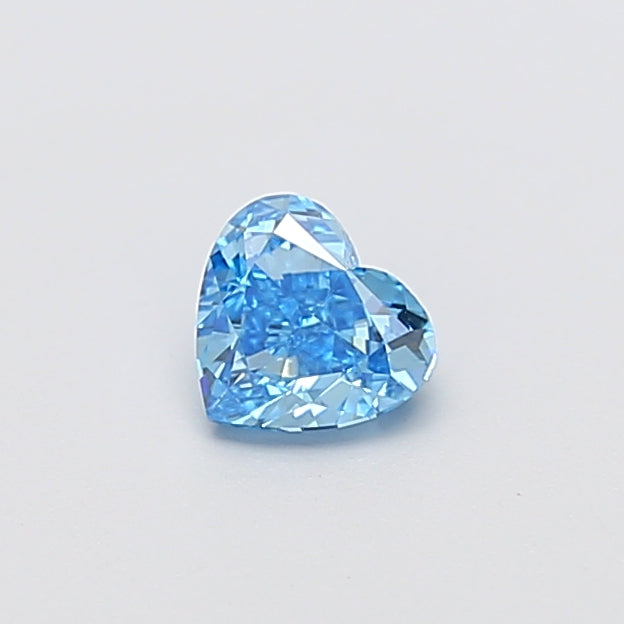 0.56 carat fancy vivid blue heart lab grown diamond VS1 clarity