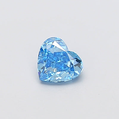 0.56 carat fancy vivid blue heart lab grown diamond VS1 clarity