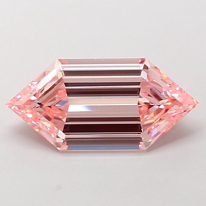 3.16 carat fancy intense pink dutch marquise lab grown diamond VVS2 clarity