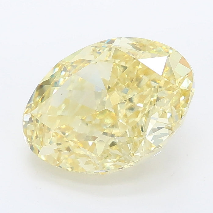 2.75 carat fancy intense yellow oval lab grown diamond VS1 clarity