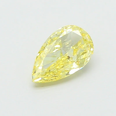 0.51 carat fancy intense yellow pear lab grown diamond VS1 clarity