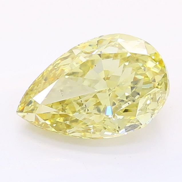 1.49 carat fancy intense yellow pear lab grown diamond SI1 clarity