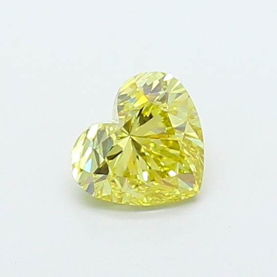 1.00 carat fancy intense yellow heart lab grown diamond VS1 clarity