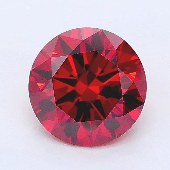 0.99 carat fancy vivid brownish orange round lab grown diamond VS1 clarity