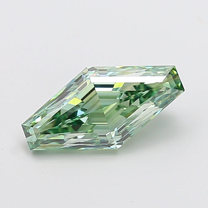2.24 carat fancy vivid green lozenge lab grown diamond VVS2 clarity