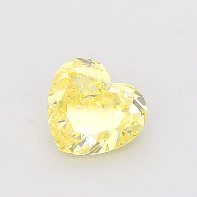 3.07 carat fancy vivid yellow heart lab grown diamond VS1 clarity