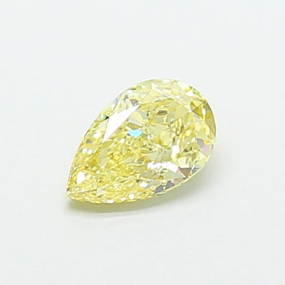1.09 carat fancy yellow pear lab grown diamond VVS2 clarity