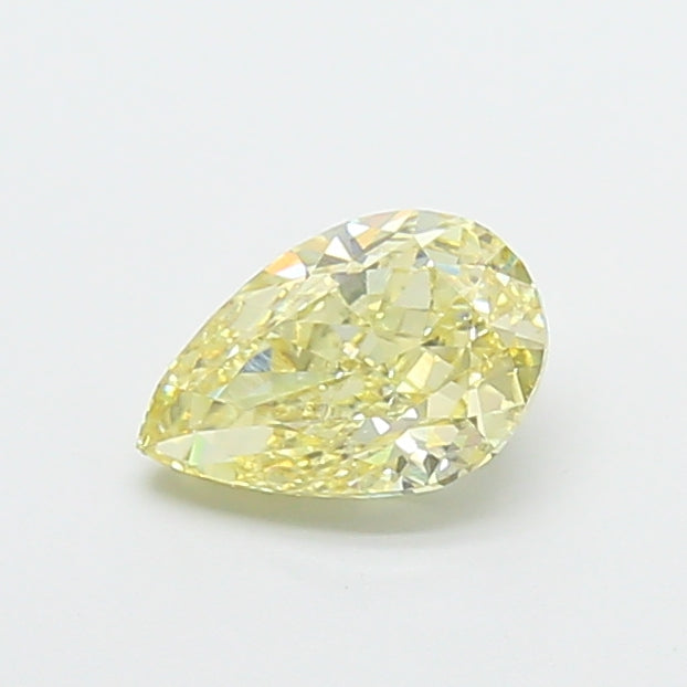 1.09 carat fancy yellow pear lab grown diamond VS1 clarity