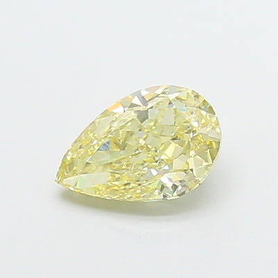 1.09 carat fancy yellow pear lab grown diamond VS1 clarity