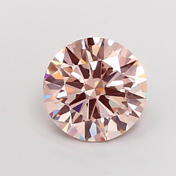 2.01 carat fancy brownish pink round lab grown diamond VS1 clarity